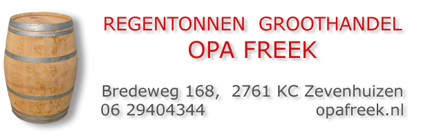 Regentonnen Groothandel Opa Freek